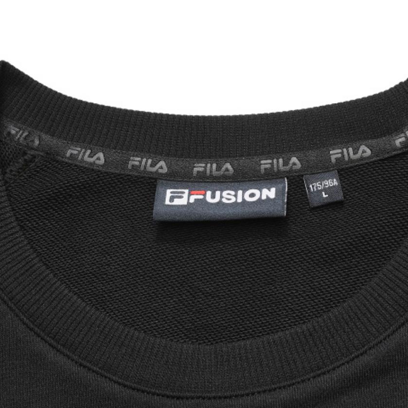 Fila Fusion Simple Letter Big Logo Knitted Pullover Sweatshirt Men sweatshirt Deep-Black T11M242205F-BK