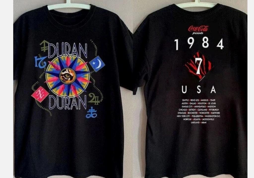 1984 Duran Duran Arena Tour T-Shirt, Duran Duran T-Shirt Twoside Remake