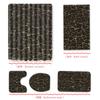 Marble Bathroom Shower Curtain Bath Towel Floor Mat Five-Piece Set Bathroom Toilet Carpet Shower Foot Mat