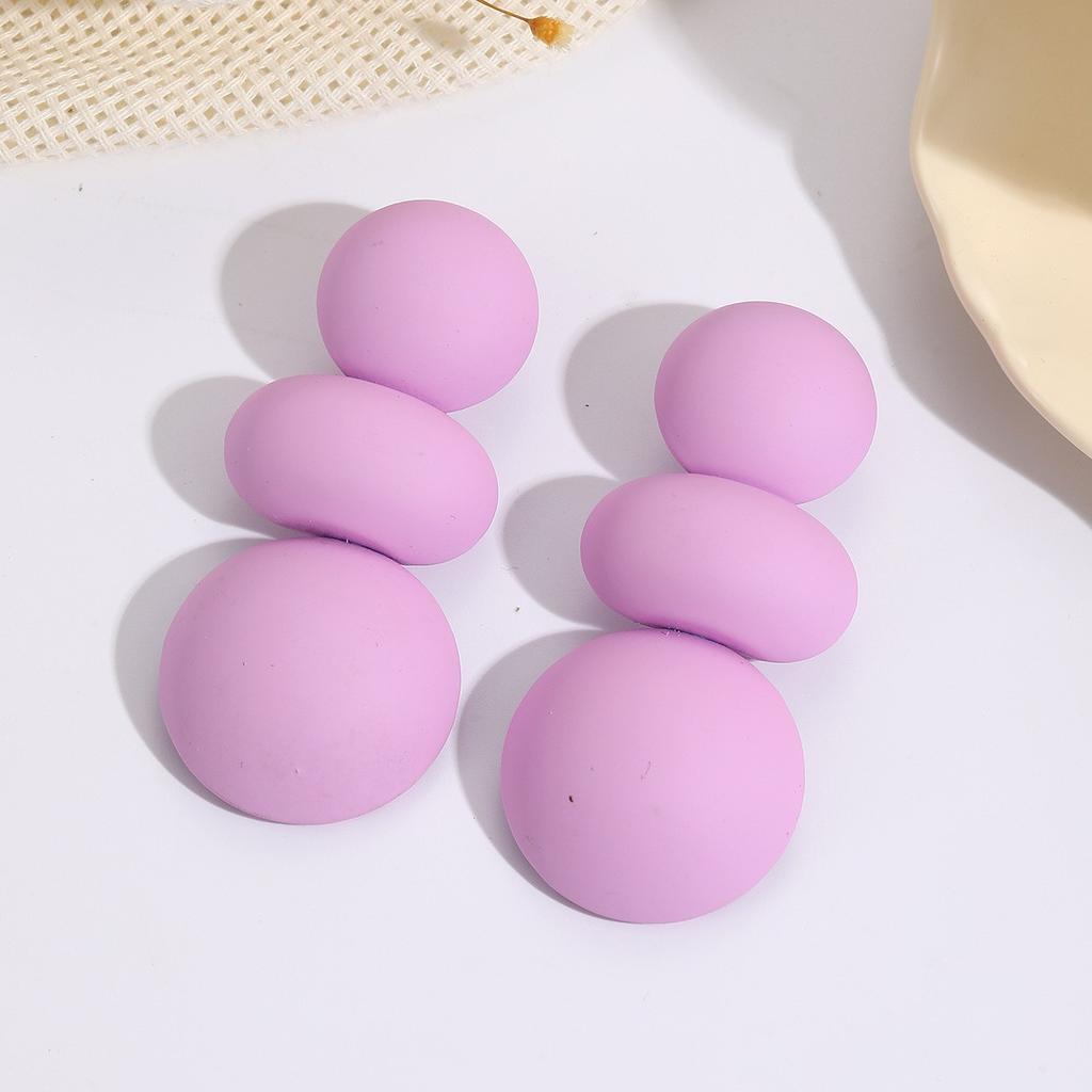Exaggerated Atmospheric Earrings, Metal Smooth Geometric Round Earrings, Light Luxury And High-End Women'S Temperament Earrings