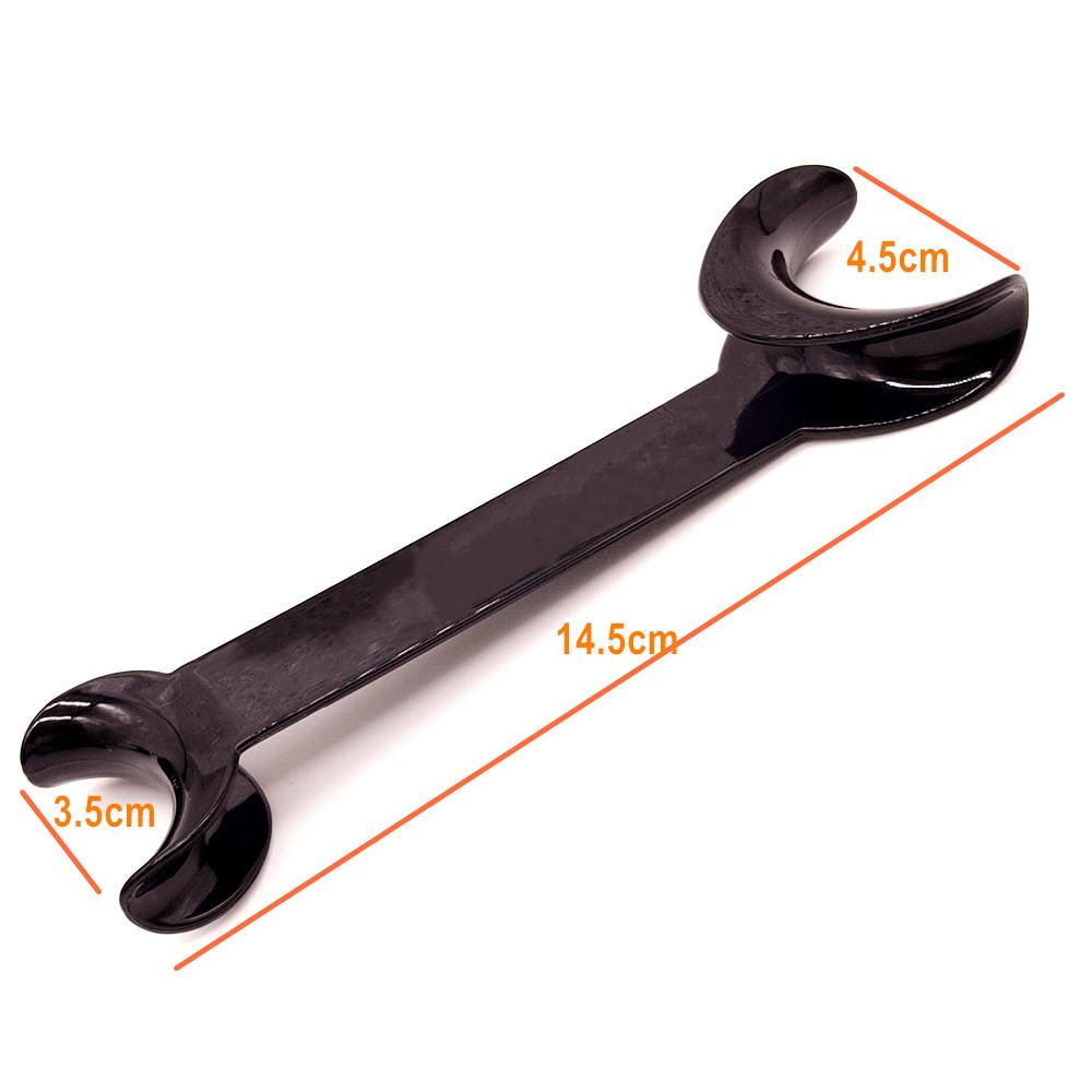 

Стоматологічний ортодонтичний губний ретрактор Cheeck Retractor Відкривач для рота Чорний пластиковий матеріал Подвійні головки Кінці Відбілювання зубів 5 pieces Small