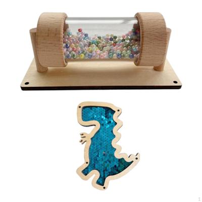 Busy Board Part Sequined Dinosaur Kids Instrument DIY Rain Sound Effect Rattle Tube Rainstick for