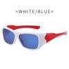 Kinder Sport Sonnenbrille UV400 - Coole Schwarze Wraparound Sonnenbrille für Jungen & Mädchen, Outdoor Radsport Strand Brillen