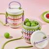 Leakproof Fruit Drain Cup Dopamine Food Container Portable Salad Cup  School
