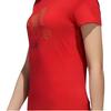 adidas Logo Letter Print Round Neck Moisture Wicking Breathable Sports Casual Short Sleeve T-Shirt Women T-Shirt Red GL5594