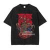 Anime Dorohedoro T Shirt Vintage Washed Caiman En Nikaidou T-shirts Oversized Streetwear Retro Fujita Tops Tees Men 100% Cotton