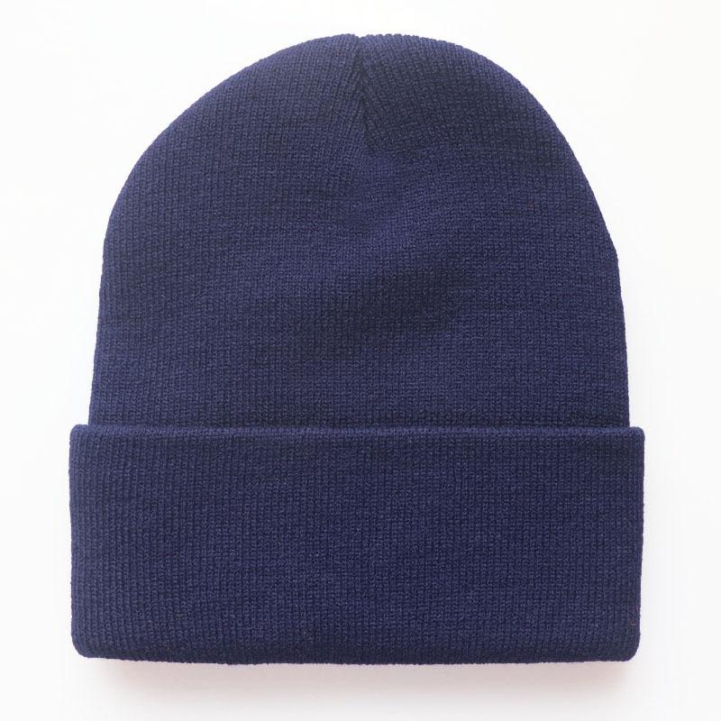 Multi Color Solid Color Knitted Hat, Woolen Hat, Brimless Pullover Hat, Rolled Edge Cold Weather Hat, Customizable