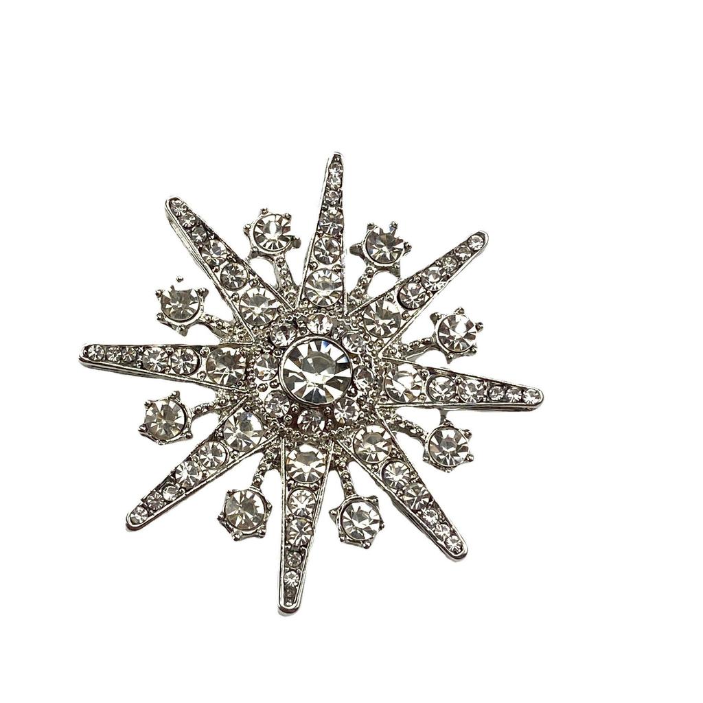 Broșă Fluture de Zăpadă Stea cu Opt Colțuri Diamantată Gedi Japoneză & Coreeană pentru Femei