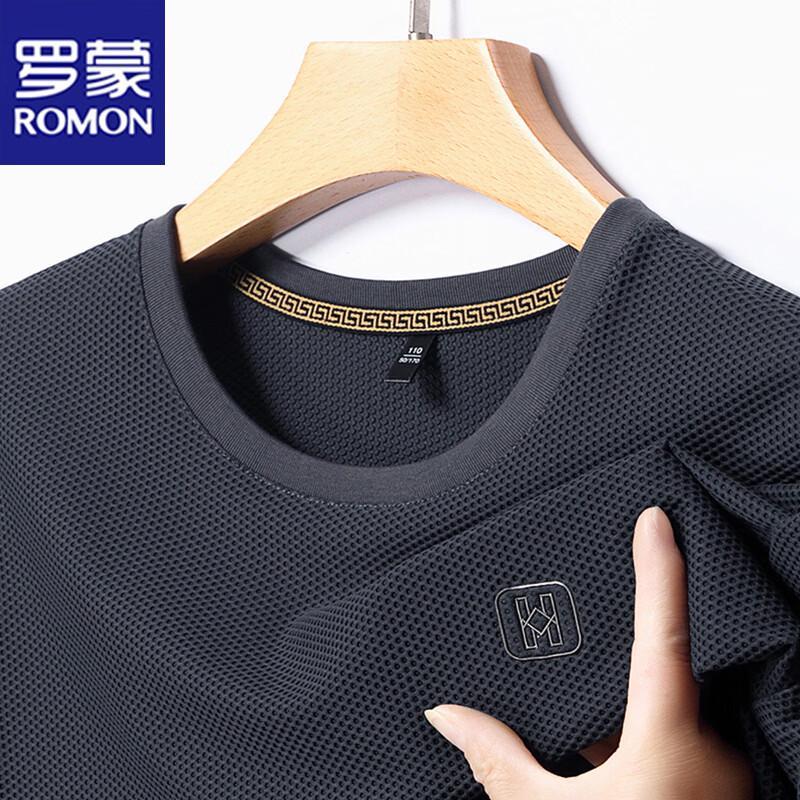 

ROMON Men s Summer Ice Silk Short Sleeve T-Shirt 3XL