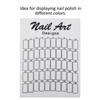 50Pcs Nail Art False Tips Chart Display Board   Nailtips Polish Gel Color Card (White)