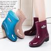 rain shoes women's cotton short tube medium tube warm velvet women's water shoes non-slip girls water boots rain boots women
