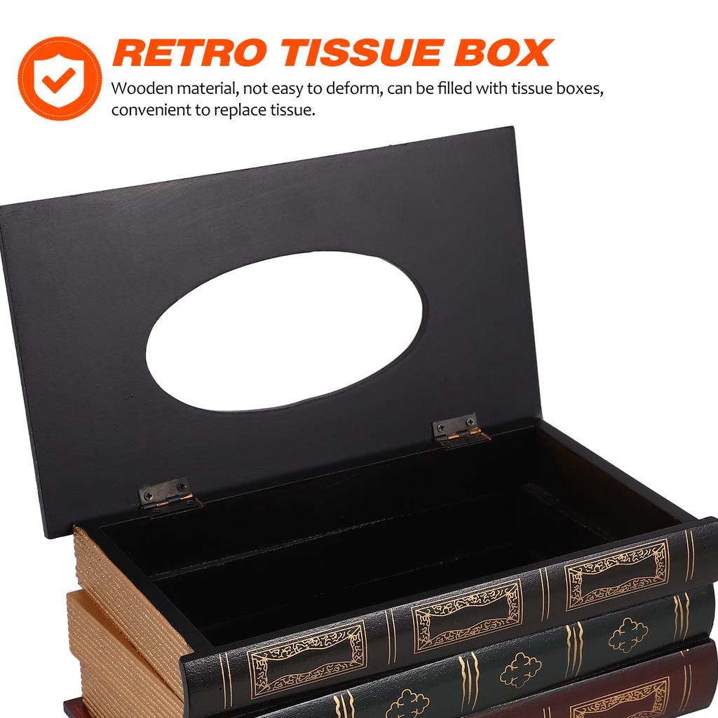 Wood Rectangular Tissue Storage Box Cover Large Capacity Desktop Tissue Holder Paper Towel Organizer Napkin Storage Case