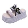 Thick-bottomed cool slippers for women's summer wear, new with skirts, soft-bottomed heightening muffin, beach sandals