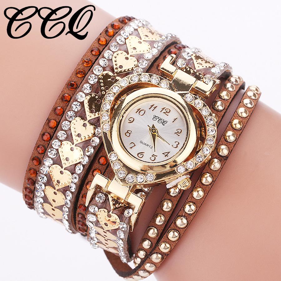 Diamond Bracelet Watch Circle Ladies Love Student Girlfriend Bracelet Watch Women'S Watch