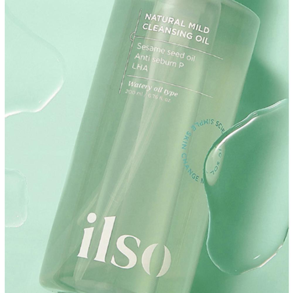 ilso Natürliches mildes Reinigungöl mit geringer Reizung 200ml – Sanfte Reinigung, Make-up-Entfernung, Koreanisch