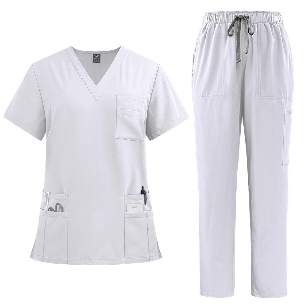 Summer Two-piece Elastic Workwear Suitable for Doctors and Nurses Hand Washing Clothes Suitable for Female Nurses' Uniforms