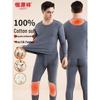 Hengyuanxiang Men's Wool & Silk Patch Thermal Underwear Set