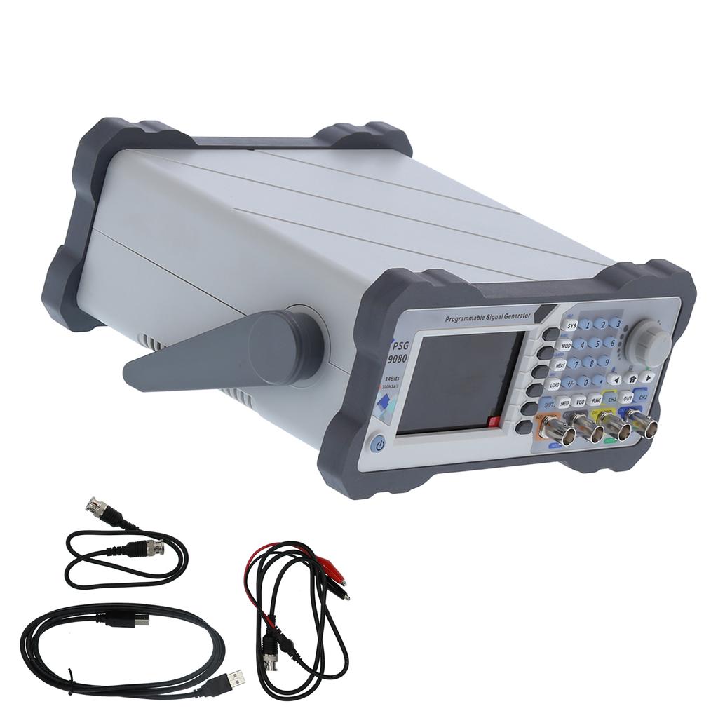 PSG9080 DDS Numerical Control Dual Channel Function Arbitrary Wave Signal Source Generator Frequency Meter