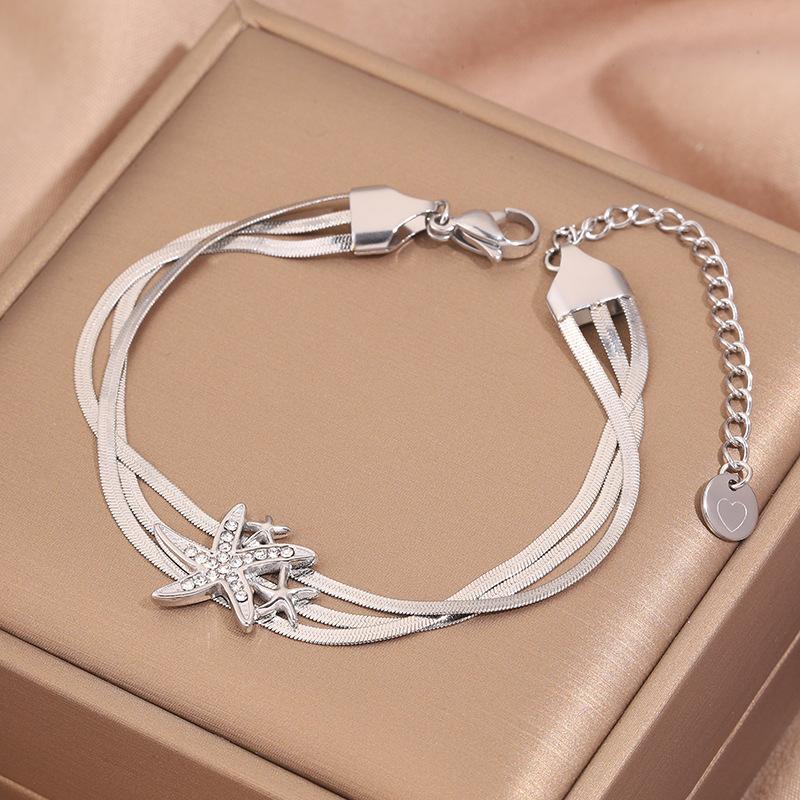 Popular bracelet, titanium steel does not fade, love zircon bracelet, high-end female light luxury niche bracelet, bracelet.