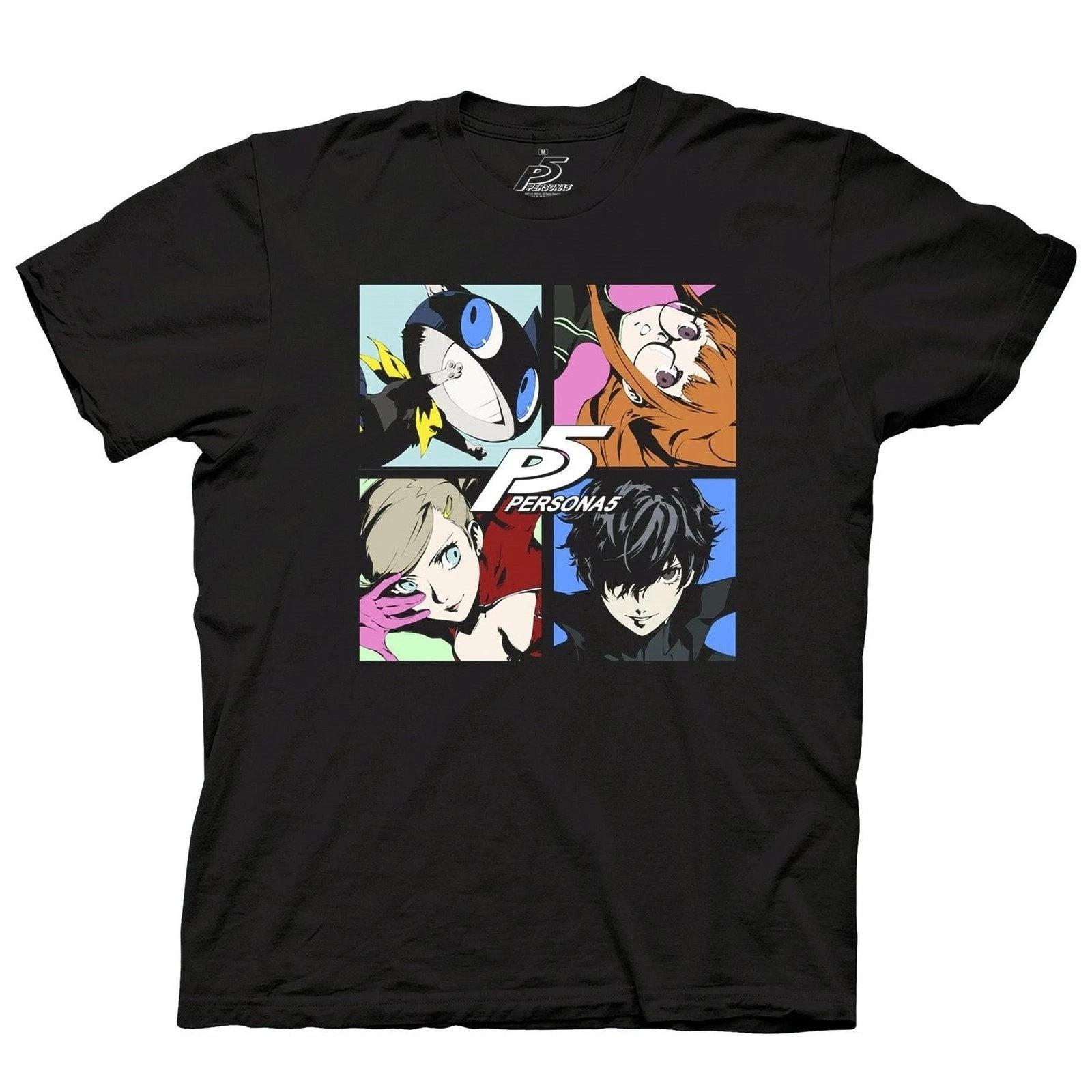 Persona 5 Character Four Up Officially Licensed Adult T-Shirt XXL