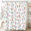 Beautiful Multicolored Flowers Shower Curtain Set for Bathroom Decor 3D Printed Fabric Waterproof Bath Liner Available in Variou