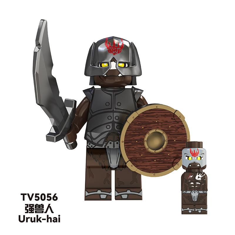 Big Movie Series TV6 Lord of the Rings TV6 Strong Orc TV6 Boy Assembled Building Block Toy Bag