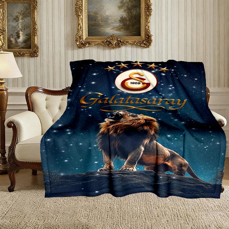 1pc Galatasaray SK Blanket, Cozy Valentine's Day Blanket, Multi-functional Nap Blanket Available Throughout the Four Seasons