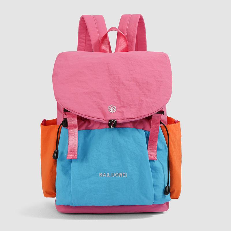 Schoolbag male and female college students backpack new outdoor short trip lightweight simple backpack large capacity computer bag