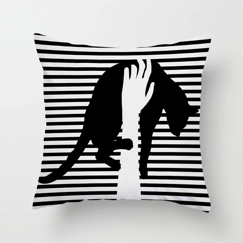 Lustig Niedlich Schwarzer Liebhaber Katze Kissenbezug Kissen Polyester Sofa Auto Wohnzimmer Schlafzimmer Heimdeko