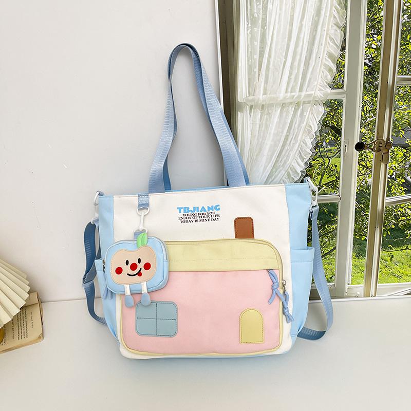 Geantă Crossbody de Damă Stil Colegiu Capacitate Mare Geantă de Umăr pentru Navetă la Cursuri