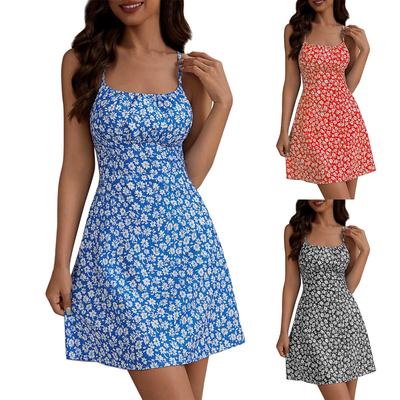 Women's Dresses Backless Floral Elegant Casual Short Dresses