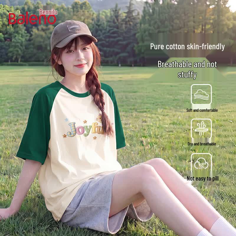 

Baleno Unisex Bubble Cotton Letter Graphic T-Shirt S