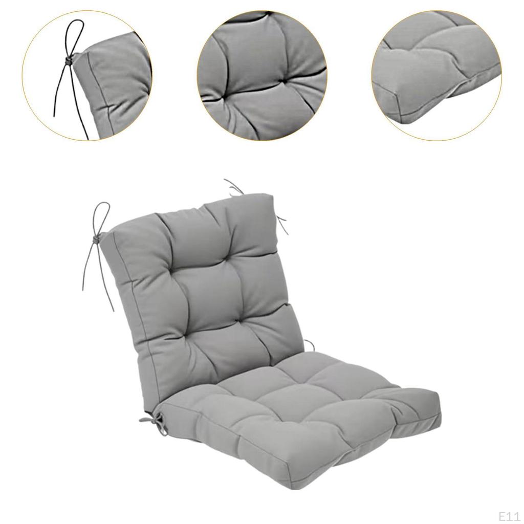 Chair Cushion Pad Lightweight Solid Color High Back Seat Rocking for Kitchen Indoor