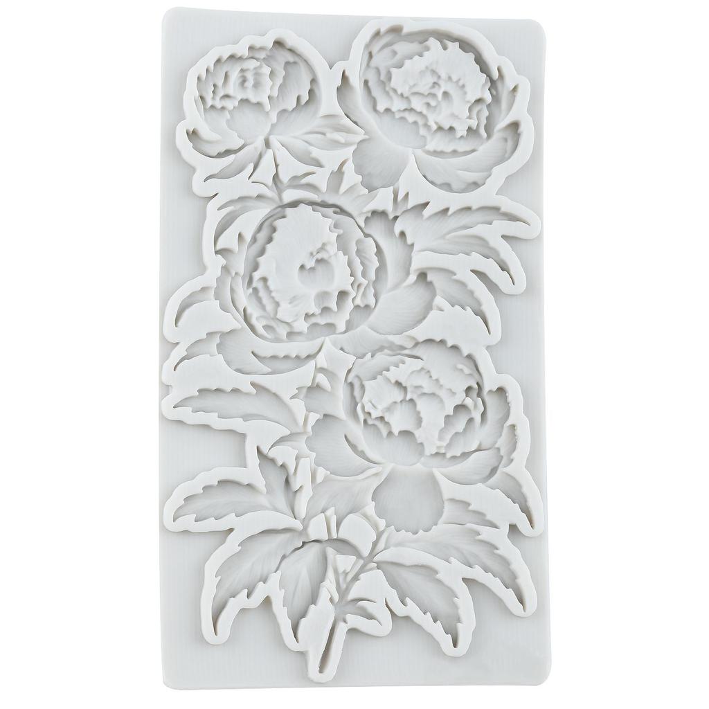 Pivoňka Květ Silikonová Forma Květ Fondánové Formy Nástroje na Zdobení Dortů Téma Dort Dezert Zdobená Forma na Čokoládu Cukrovinky