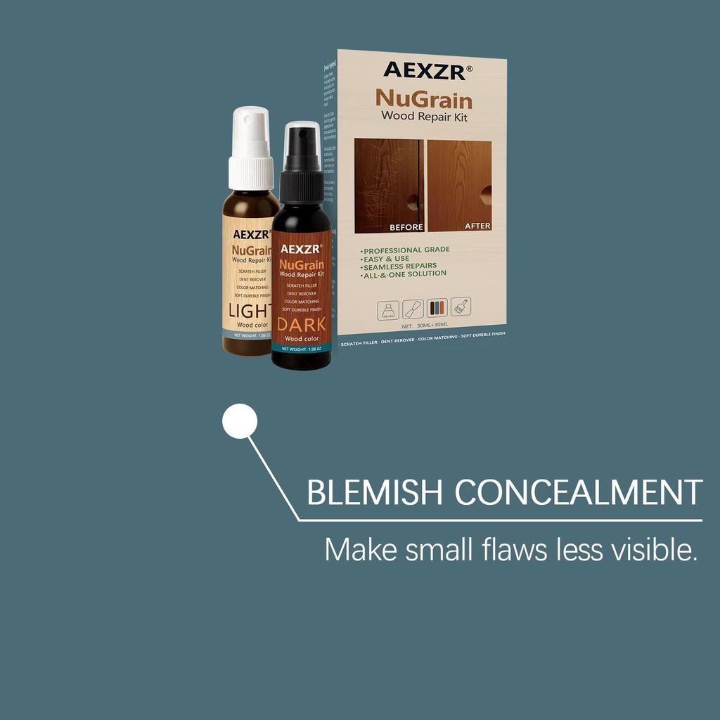 AMZ Holzboden-Haushaltspflege-Spray, Möbelpflege-Politur mit Kolophonium & Nano-Siliziumdioxid, Tägliches Reinigungs-Schutzmittel für Holzoberflächen, Natürlicher Look 1 Set