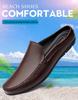 Men's Genuine Leather Breathable Closed-Toe Slip-On Driving Loafers, Size 46