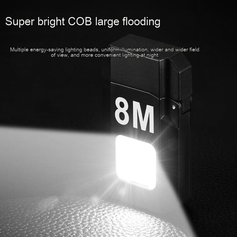 COB Work Light with Battery Electric Lighter 4 Mode Rechargeable High Lumens Portable LED Light for Camping Hiking Running Lamp