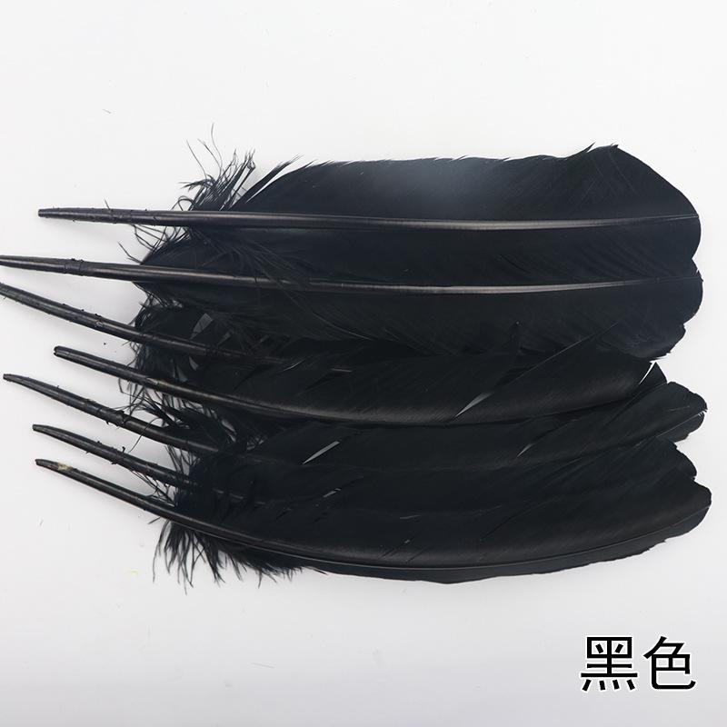 

Mask Accessories Turkey Feather 25-30Cm Dyed Color Nest Feather Diy Accessories Feather чёрный