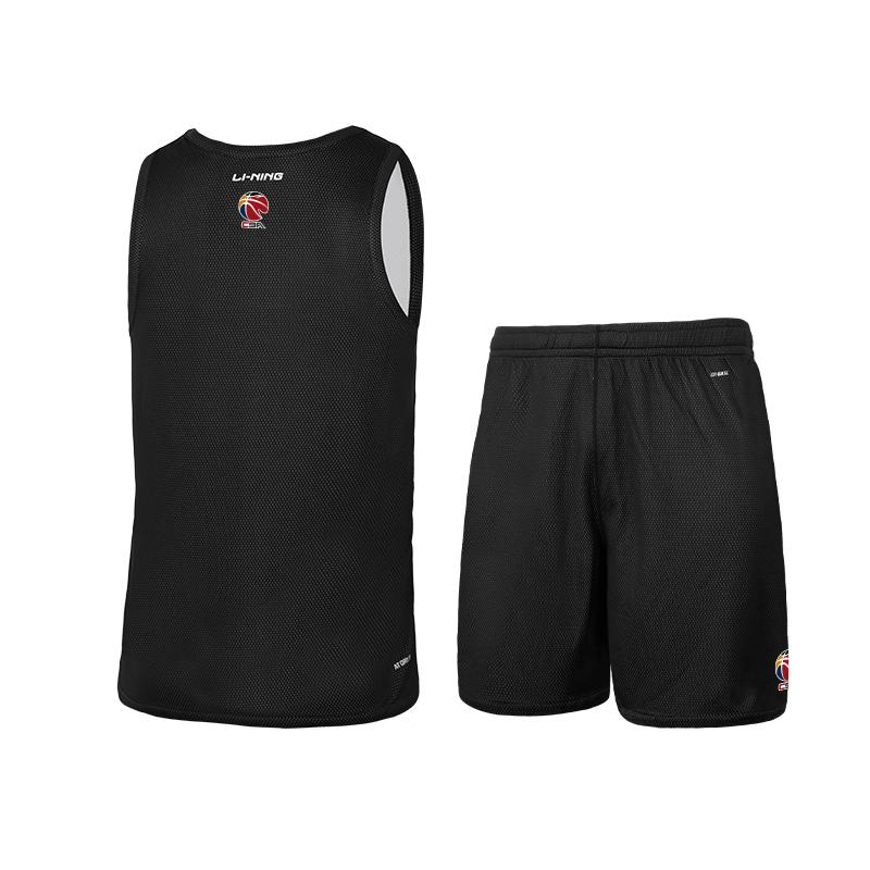 Li Ning CBA Reversible Wearable Competition Top Training Quick-Dry Breathable Shorts Basketball Set Unisex basketball set YATV109-1+CBALOGO