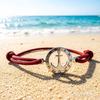 Adjustable Bracelet Easy Woven Wristband 304L 304L Stainless Steel Style Nautical Anchor Bracelet Men'S Beach Vacation Casual Arm Jewelry