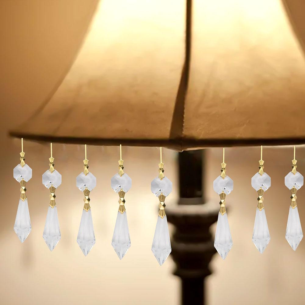 20-piece Clear Crystals Icicle Prisms AB Crystals U-shaped Teardrop-shaped Prisms Chandelier Glass Crystals Pendant