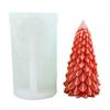 3D Christmas Tree Candle Mold Silicone Mould for Candle Making Handmade Soap Fondant Cake Epoxy Resin Mold DIY Craft