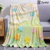 Cream Star Texture Ultra Soft Sherpa Fleece Blanket Fluffy Warm Halloween Cozy Throw for Sofa Couch Bedroom Gift All Season