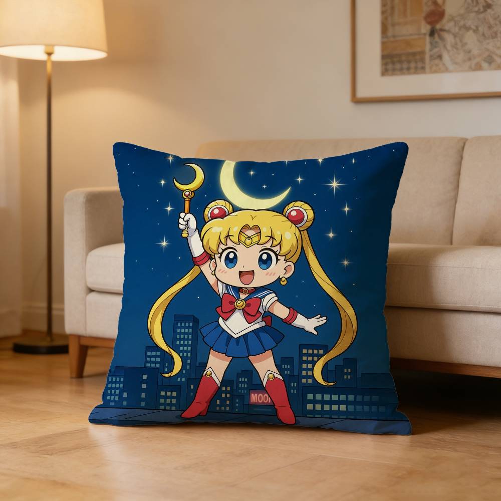 Cute Usagi Tsukino  Sailor Moon Pillow Case Pattern Printed Pillowcase For Living Room Sofa Cushion Cover