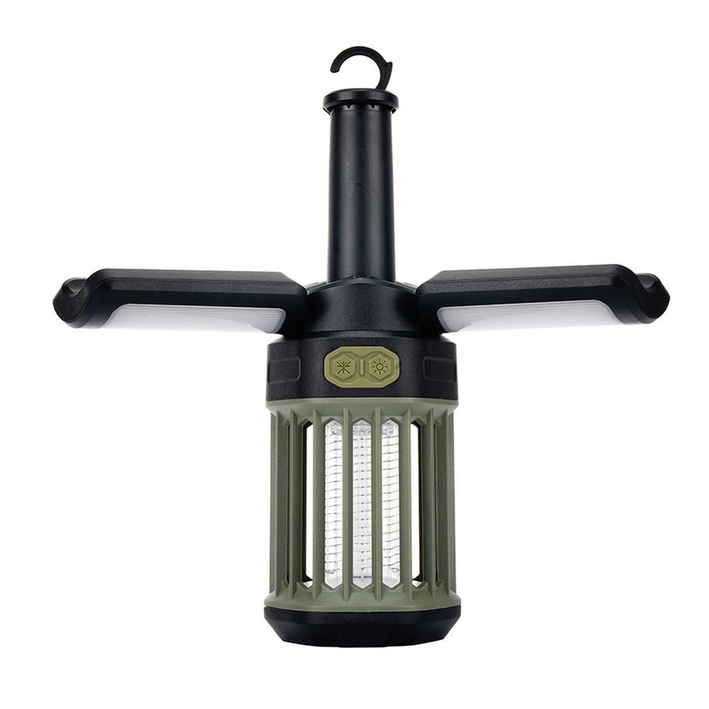 Outdoor Lighting Waterproof Camping Lantern Portable Tent Lantern with Hook Folding Three-petal Mosquito Killer Lantern