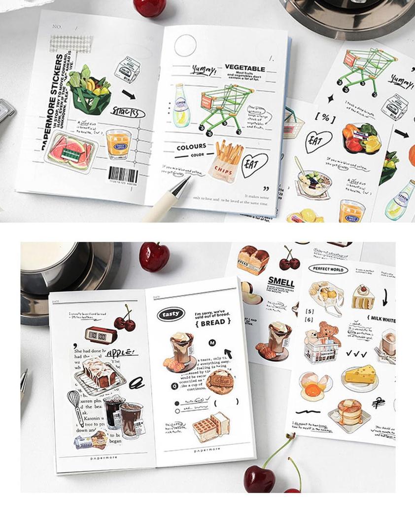 moin moin for convenience and everyday soft serve ice cream 2504sl357 stickers, 12-piece set, small, supermarkets, stores, items/stuffed toys, cream,