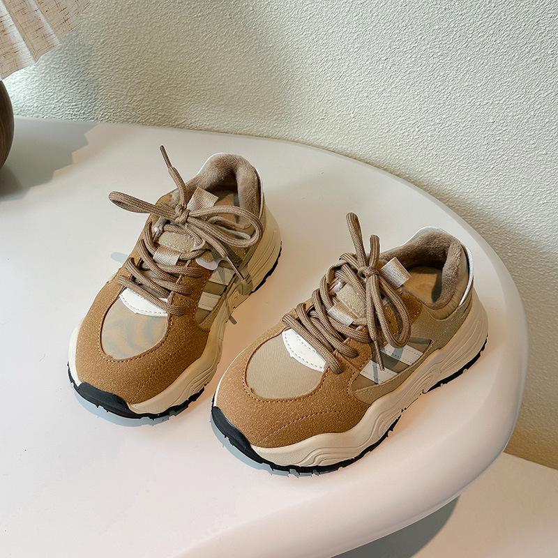 Winter Boys and Girls Plus Velvet Popular Warm Casual Comfortable Soft Sole Sports Shoes