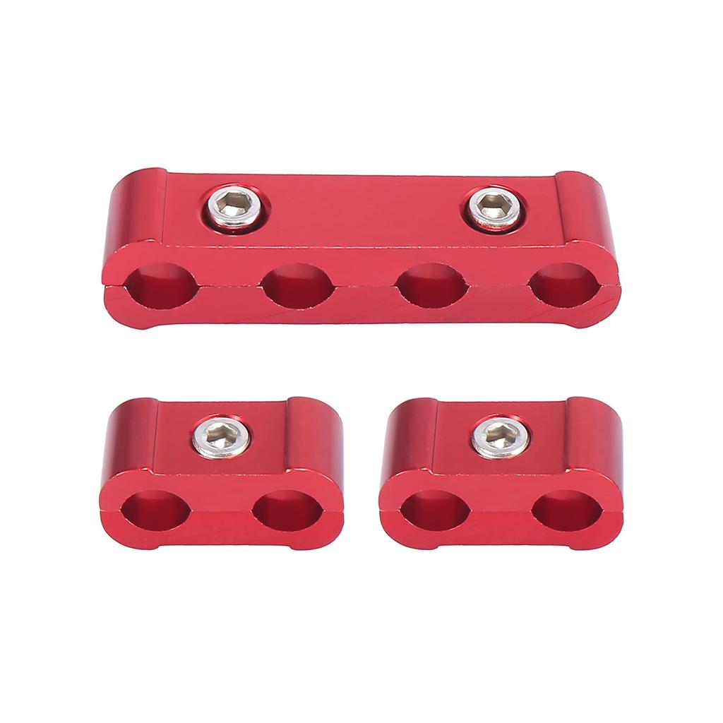 X AUTOHAUX Engine Spark Plug Wire Separator Loom Divider Organizer Clamp Aluminum Alloy 28mm 2 Sets Red
