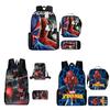 Spiderman School Backpack Set With Oxford Fabric Breathable Waterproof For Kids