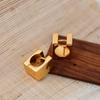 Copper Square Geometric  Ear Buckle Prevent Allergy Minimalist Hoop Earring  Jewelry Gift